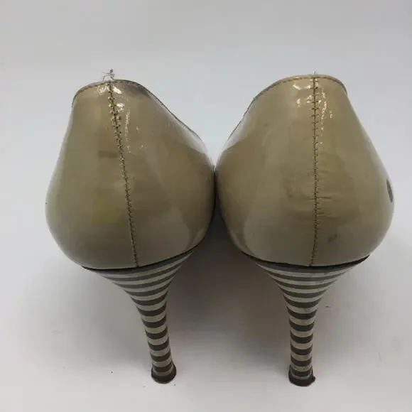 Kate Spade Nude, Striped Heels, size 7.5 - Picture 5 of 6